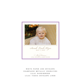 Laurel Petite Square Luxe Birth Announcement Holiday Card II