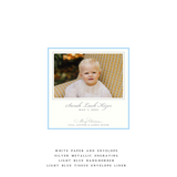 Laurel Petite Square Luxe Birth Announcement Holiday Card II