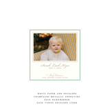 Laurel Petite Square Luxe Birth Announcement Holiday Card II