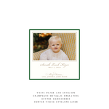 Laurel Petite Square Luxe Birth Announcement Holiday Card II