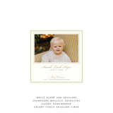 Laurel Petite Square Luxe Birth Announcement Holiday Card II