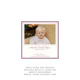 Laurel Petite Square Luxe Birth Announcement Holiday Card II