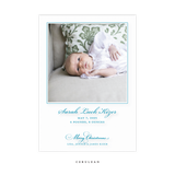 Laurel Birth Announcement Engraved Medium Holiday Card