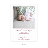 Laurel Birth Announcement Letterpress Card