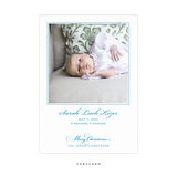 Laurel Birth Announcement Letterpress Card