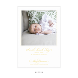 Laurel Birth Announcement Letterpress Card