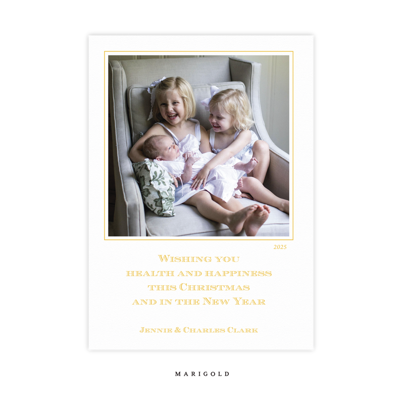 Laurel Letterpress Medium Holiday Card