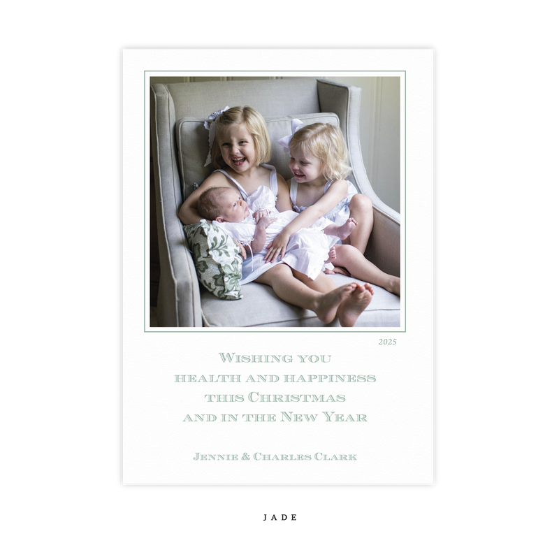 Laurel Letterpress Medium Holiday Card