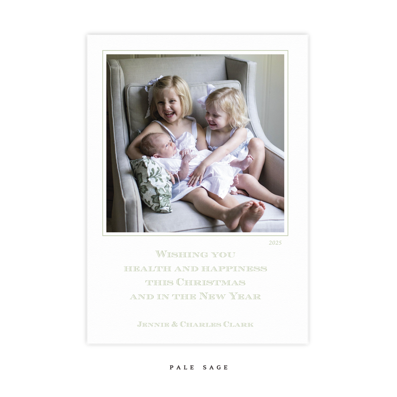 Laurel Letterpress Medium Holiday Card