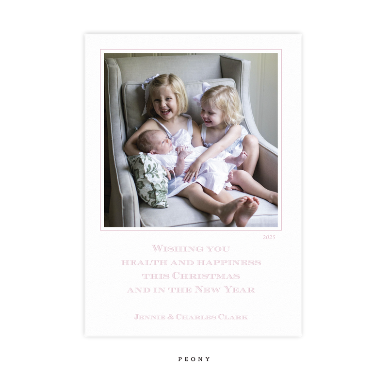 Laurel Letterpress Medium Holiday Card