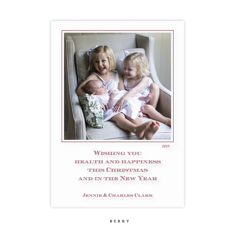 Laurel Engraved Medium Holiday Card