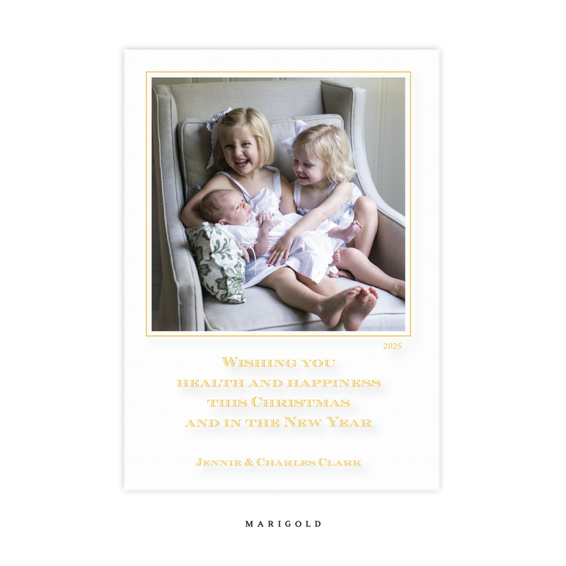 Laurel Engraved Medium Holiday Card