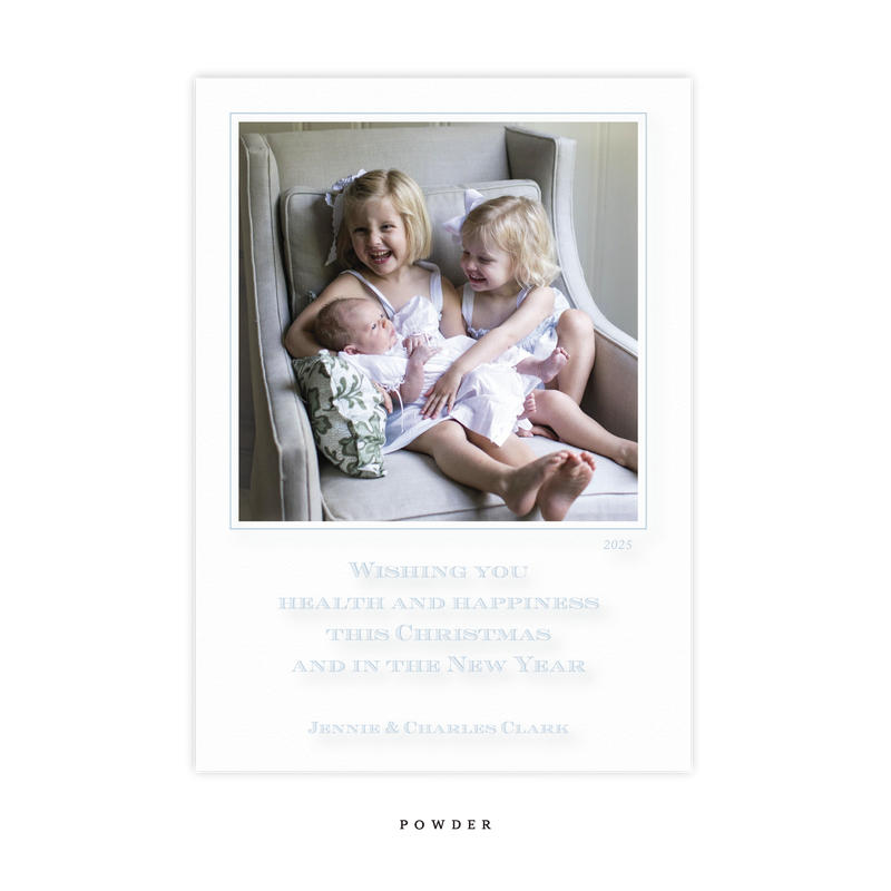 Laurel Engraved Medium Holiday Card