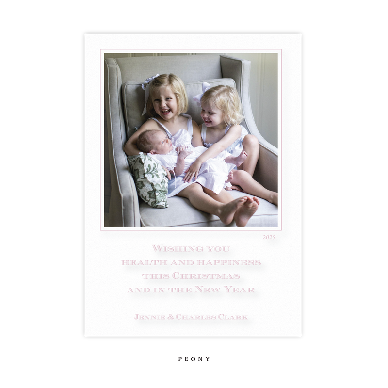 Laurel Engraved Medium Holiday Card