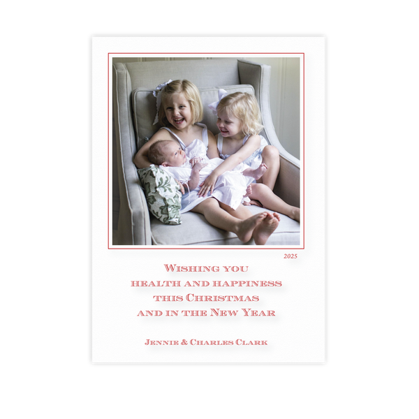 Laurel Engraved Medium Holiday Card