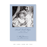 Laurel Birth Announcement Classic Printed Medium Holiday Card