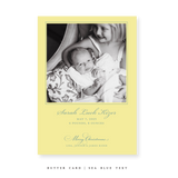 Laurel Birth Announcement Classic Printed Medium Holiday Card