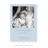 Laurel Birth Announcement Classic Printed Medium Holiday Card
