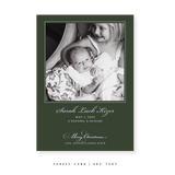 Laurel Birth Announcement Classic Printed Medium Holiday Card