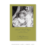 Laurel Birth Announcement Classic Printed Medium Holiday Card