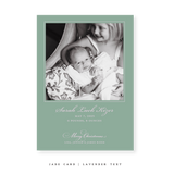 Laurel Birth Announcement Classic Printed Medium Holiday Card