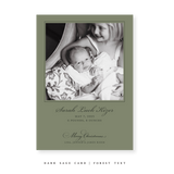 Laurel Birth Announcement Classic Printed Medium Holiday Card