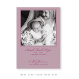 Laurel Birth Announcement Classic Printed Medium Holiday Card