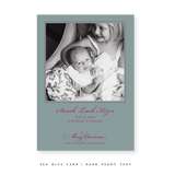 Laurel Birth Announcement Classic Printed Medium Holiday Card