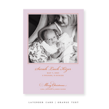 Laurel Birth Announcement Classic Printed Medium Holiday Card