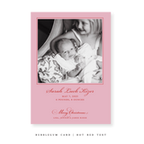 Laurel Birth Announcement Classic Printed Medium Holiday Card