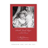 Laurel Birth Announcement Classic Printed Medium Holiday Card