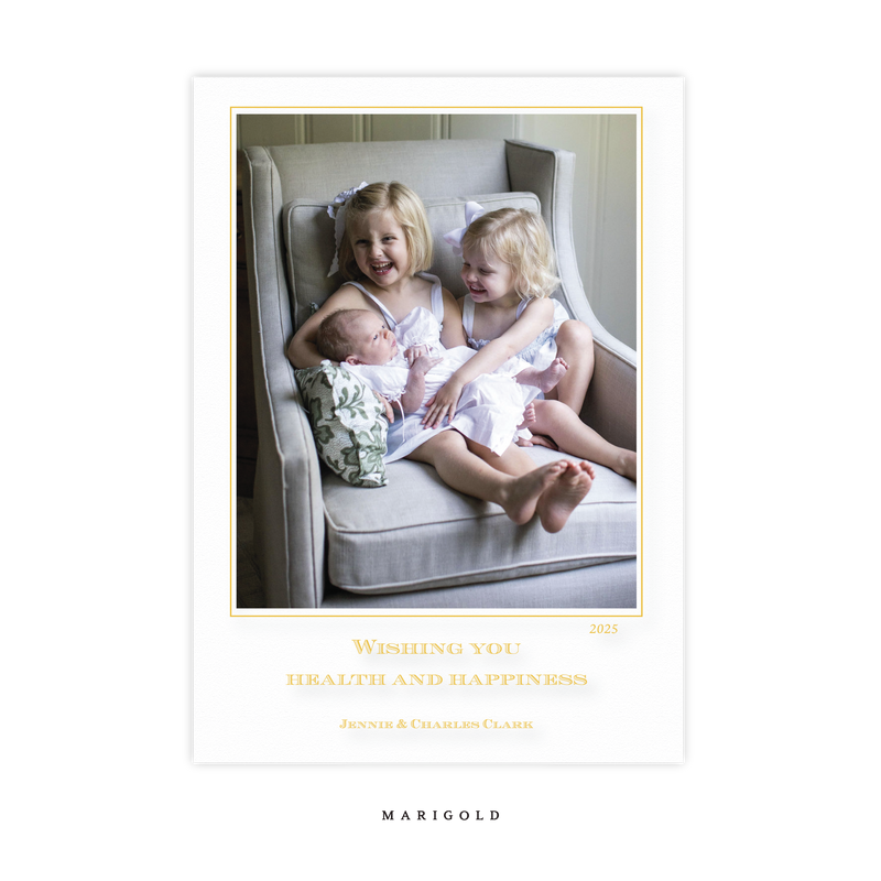 Laurel II Engraved Medium Holiday Card