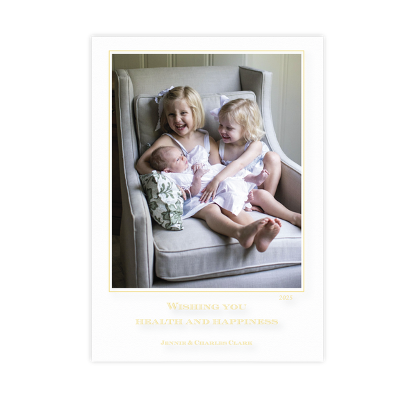 Laurel II Engraved Medium Holiday Card