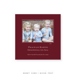 Laurel Classic Printed Small Square Holiday Card
