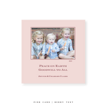 Laurel Classic Printed Small Square Holiday Card