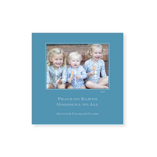Laurel Classic Printed Small Square Holiday Card