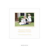 Laurel Engraved Small Square Holiday Card