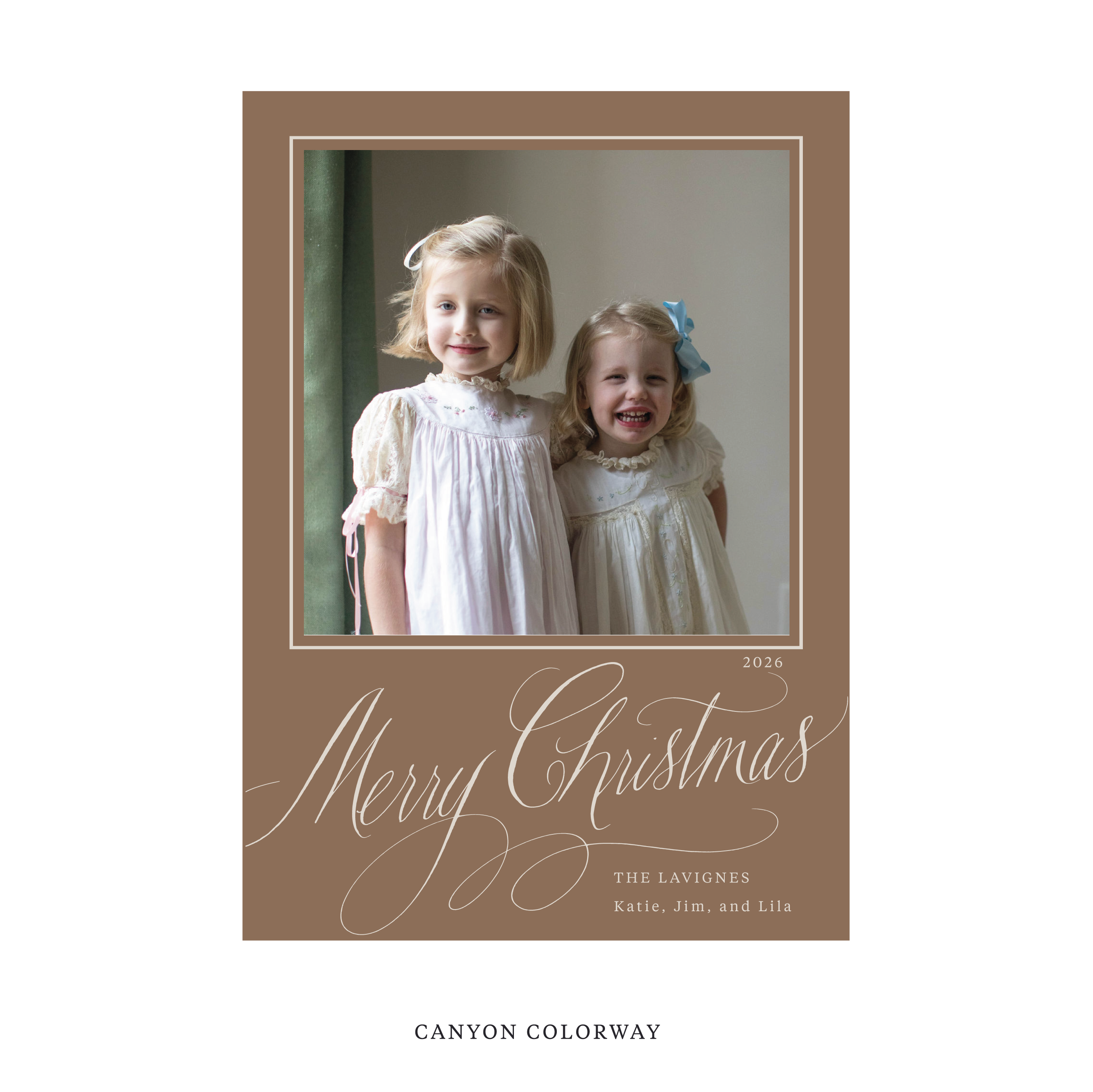 Lavigne Classic Flat Print Holiday Card, Large