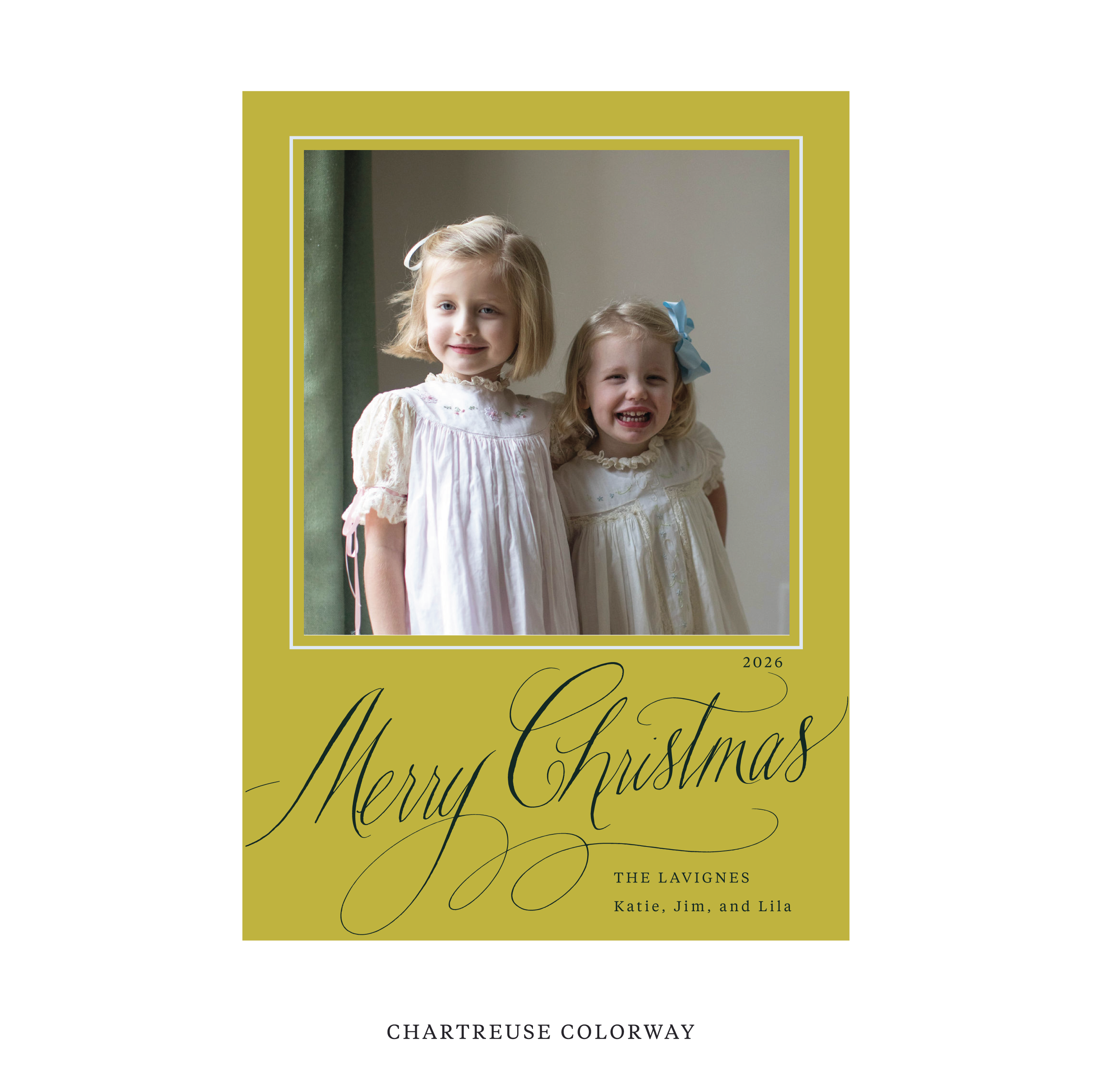 Lavigne Classic Flat Print Holiday Card, Large