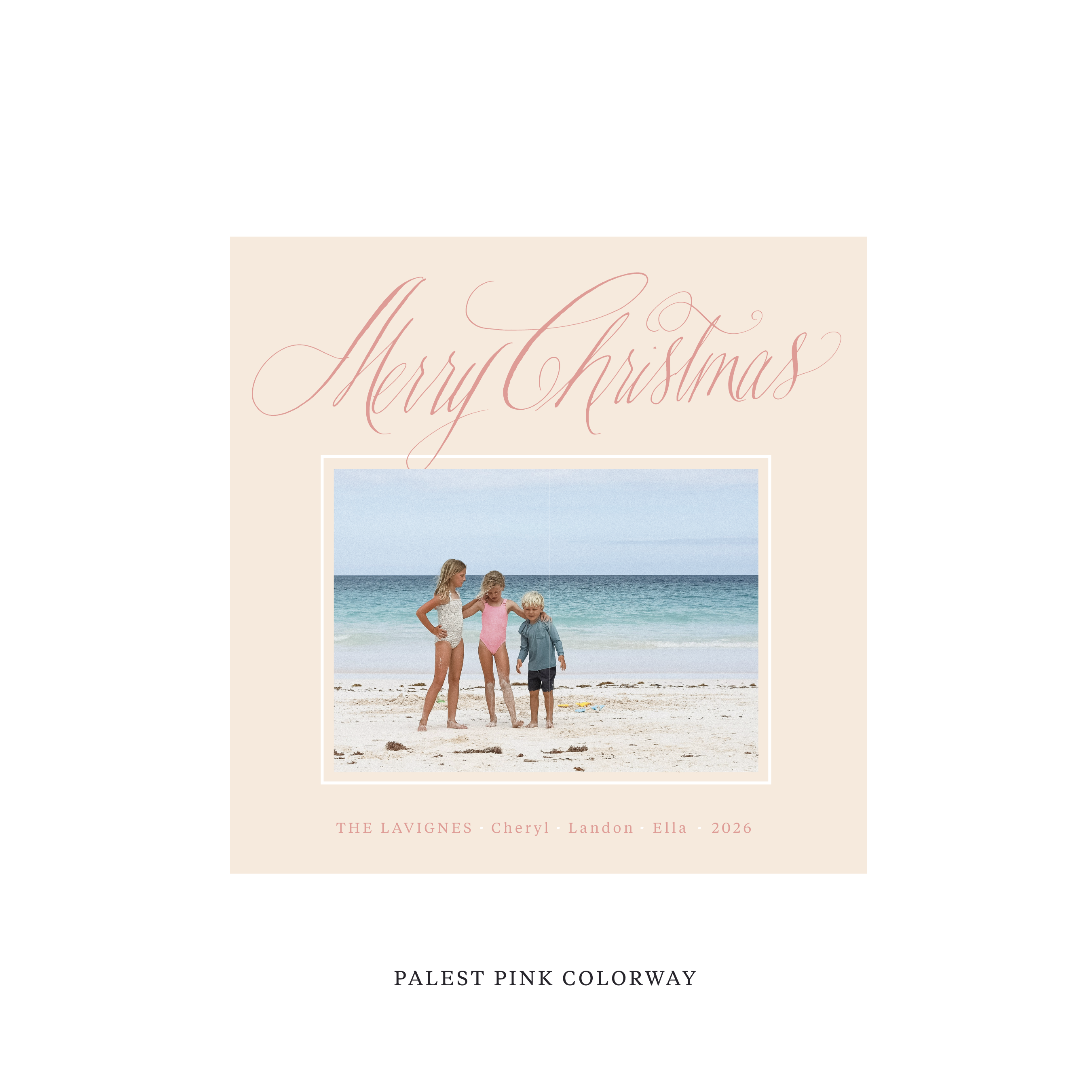 Lavigne Classic Flat Print Holiday Card, Square