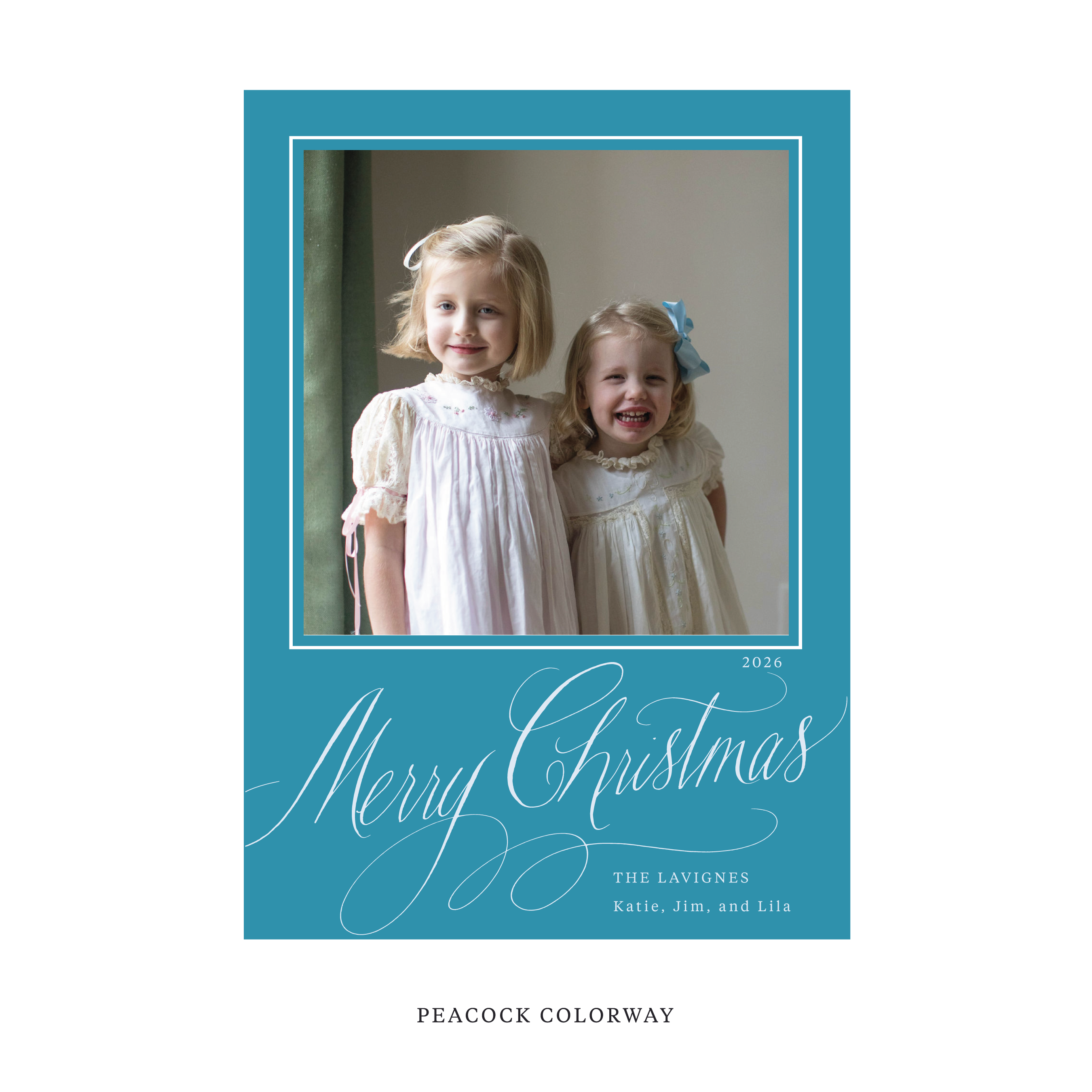 Lavigne Classic Flat Print Holiday Card, Large