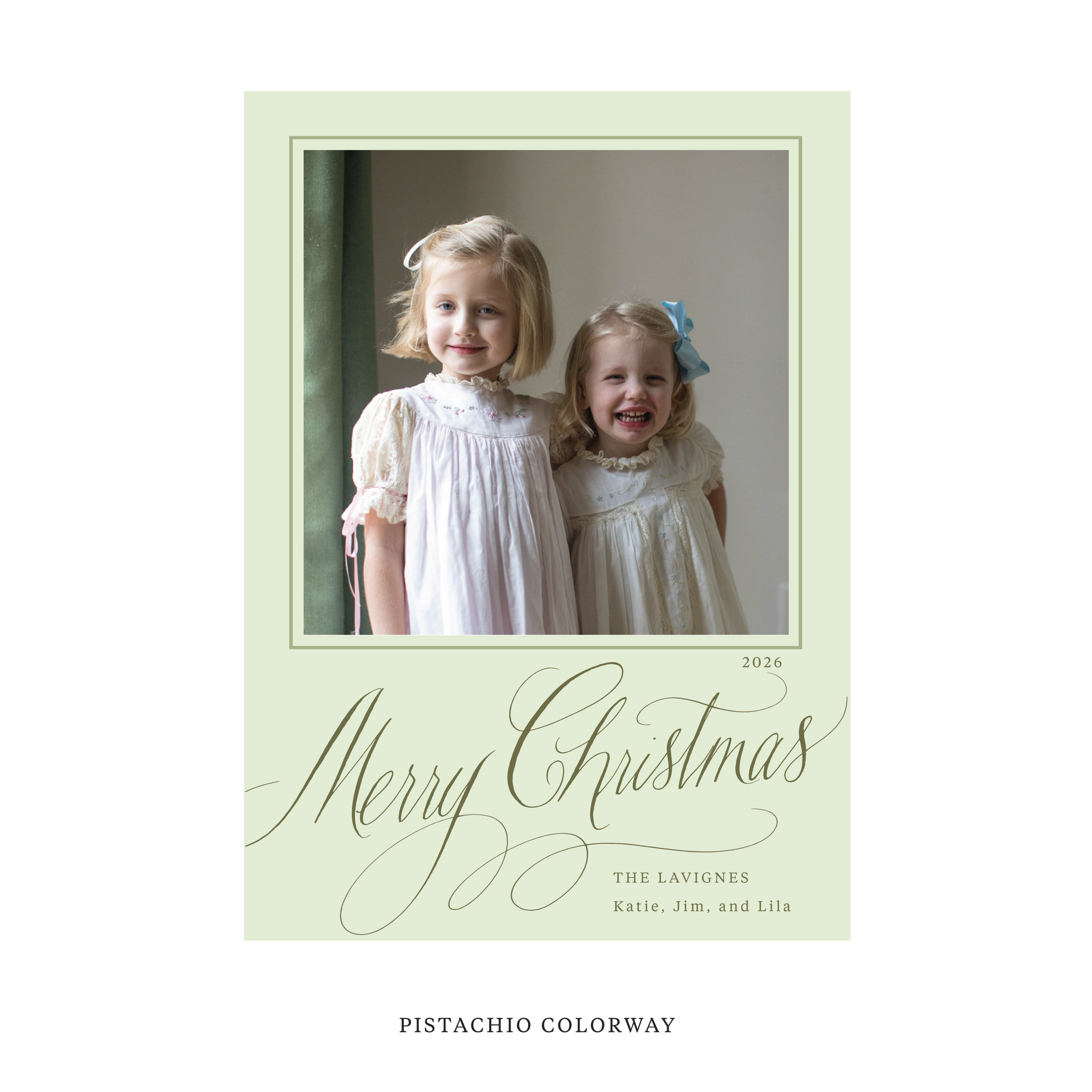 Lavigne Classic Flat Print Holiday Card, Large