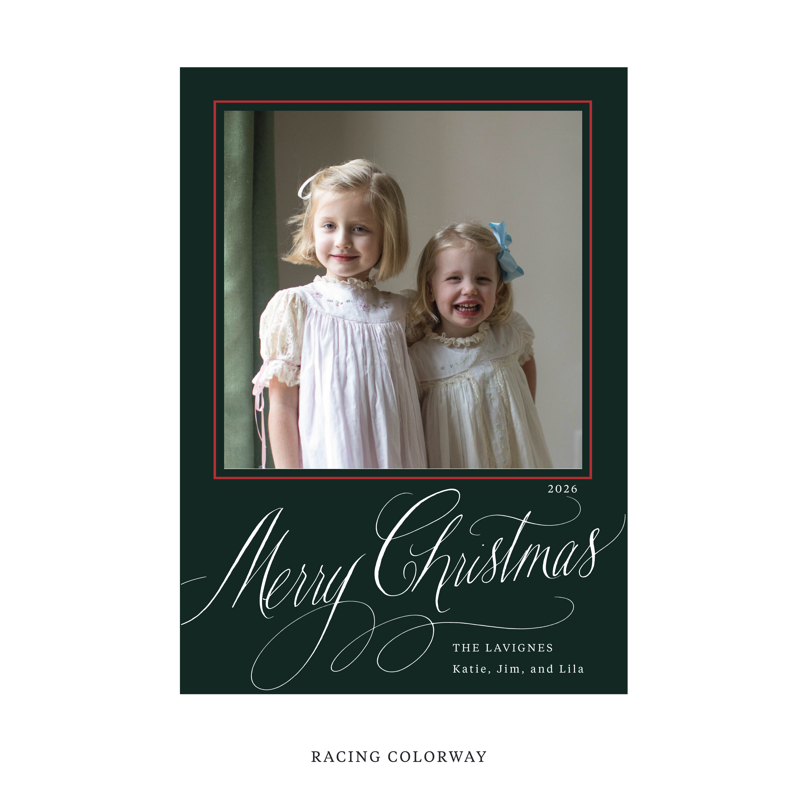 Lavigne Classic Flat Print Holiday Card, Large