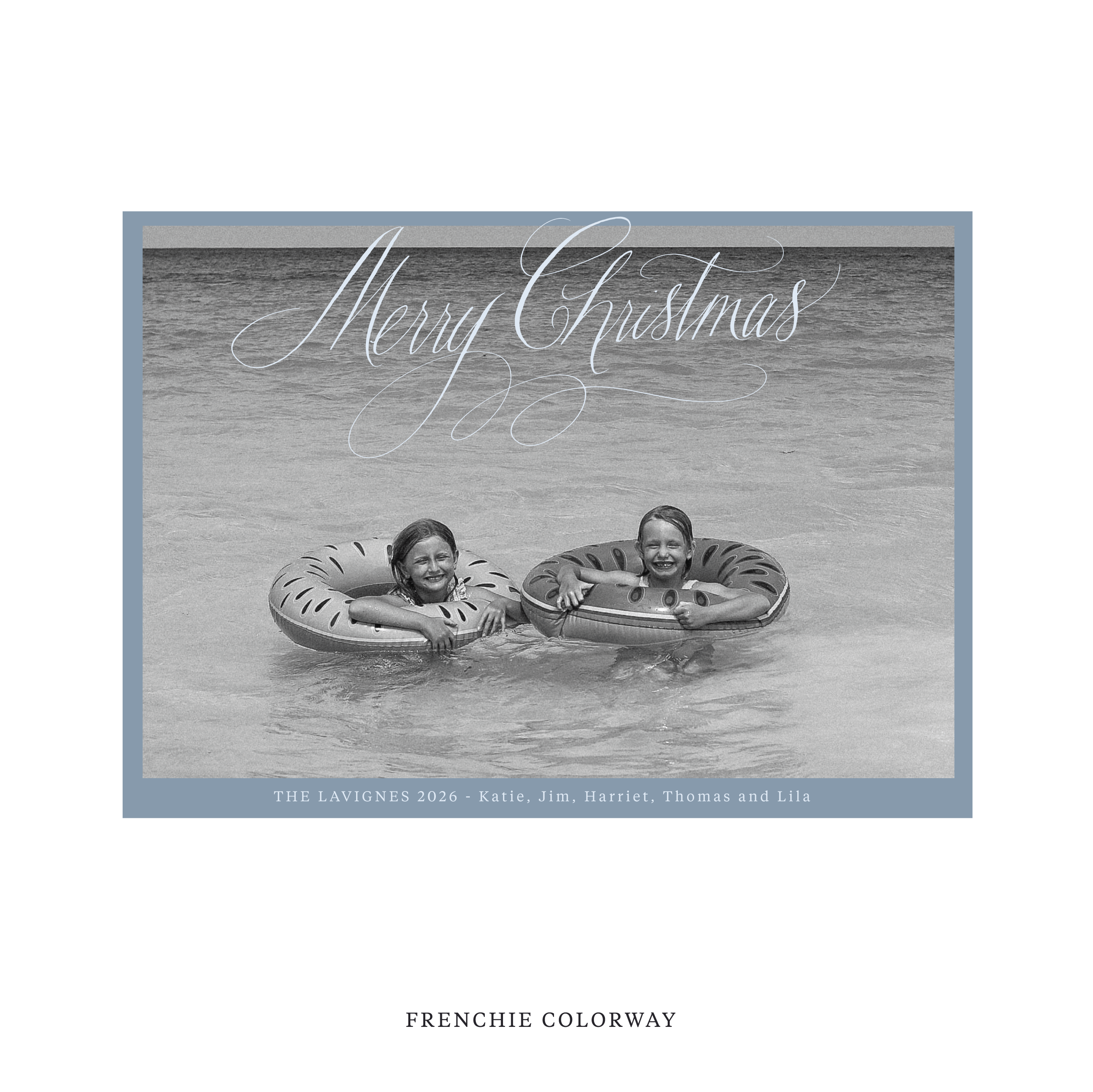 Celebrate the season with the Lavigne "Merry Christmas" Holiday Card by Stovall Collection. Featuring original hand-lettered artwork, this luxury personalized photo mount holiday card is available in 22 thoughtfully curated flat printing colorways.
