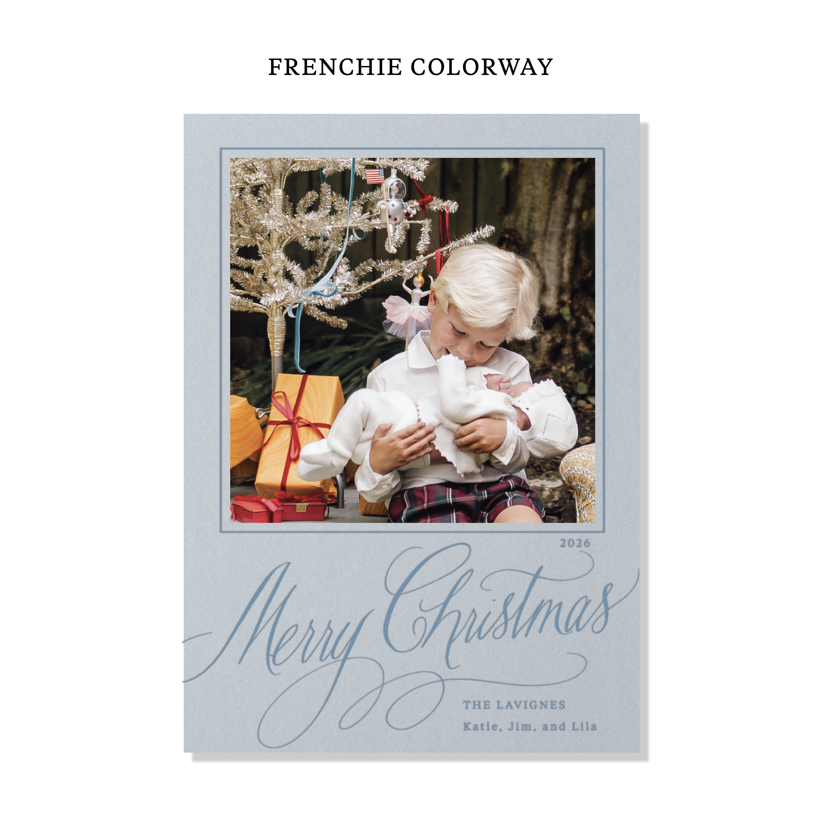Lavigne Letterpress Holiday Card, Large (Colored Paper)