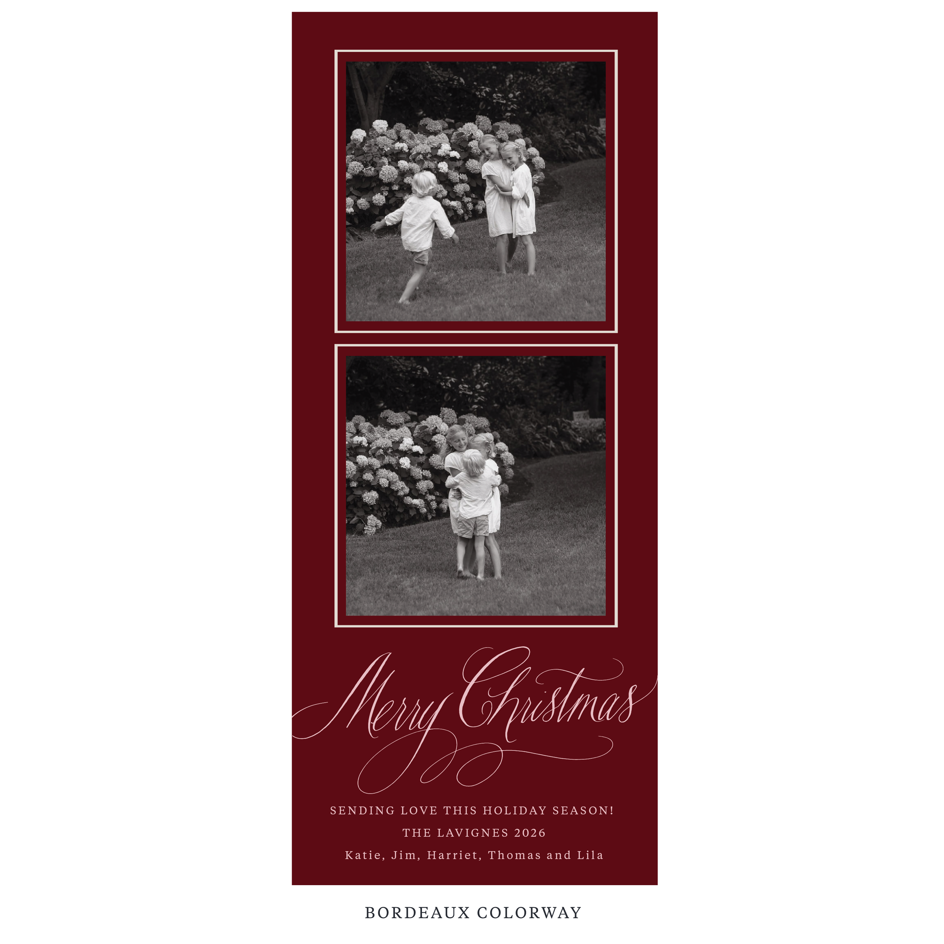 Lavigne Digital Photo Holiday Card, Skinny