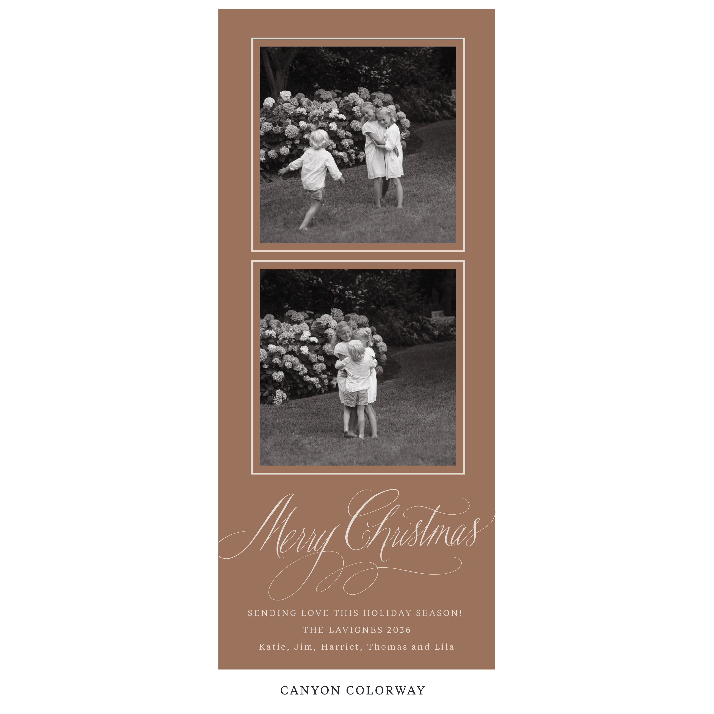 Lavigne Digital Photo Holiday Card, Skinny
