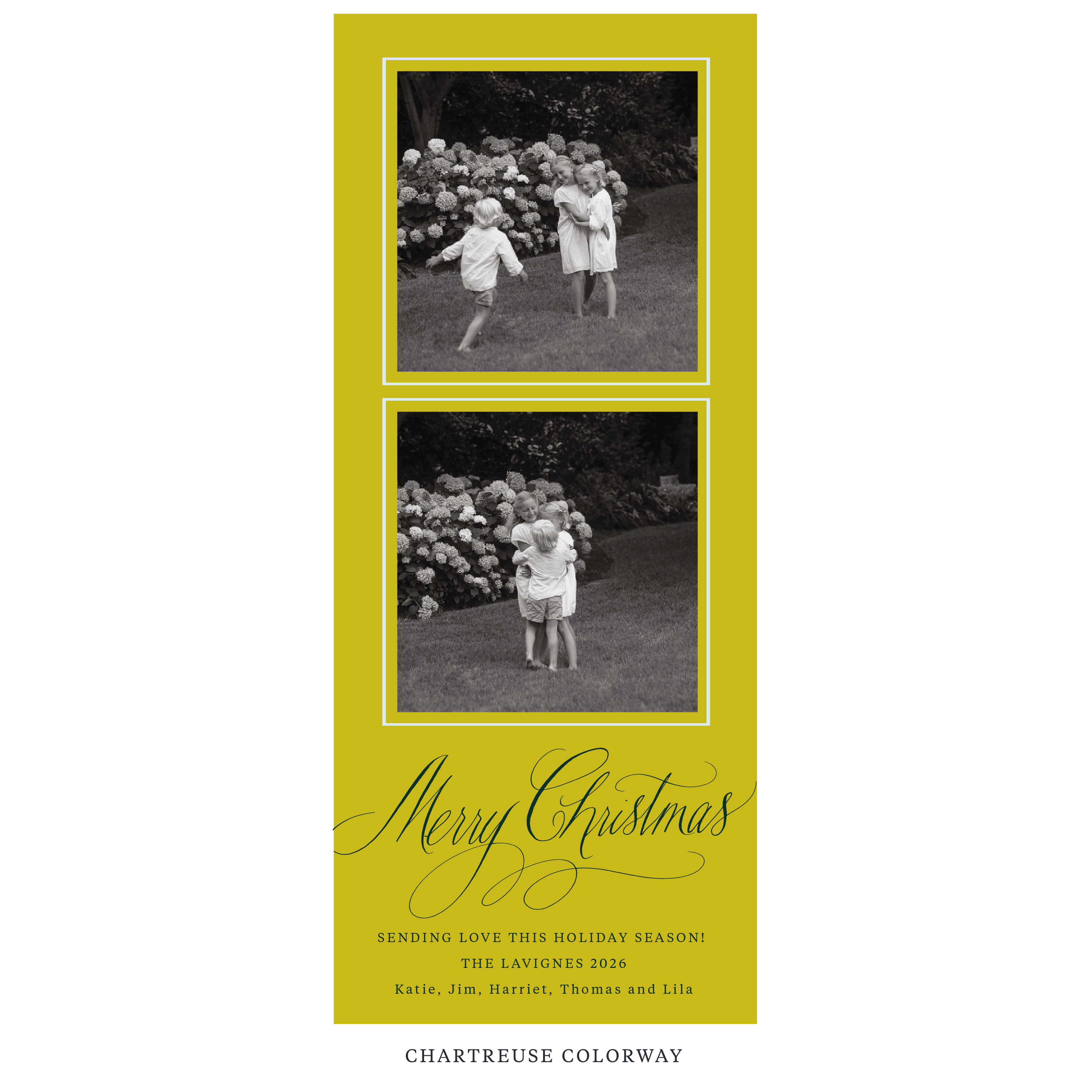 Lavigne Digital Photo Holiday Card, Skinny