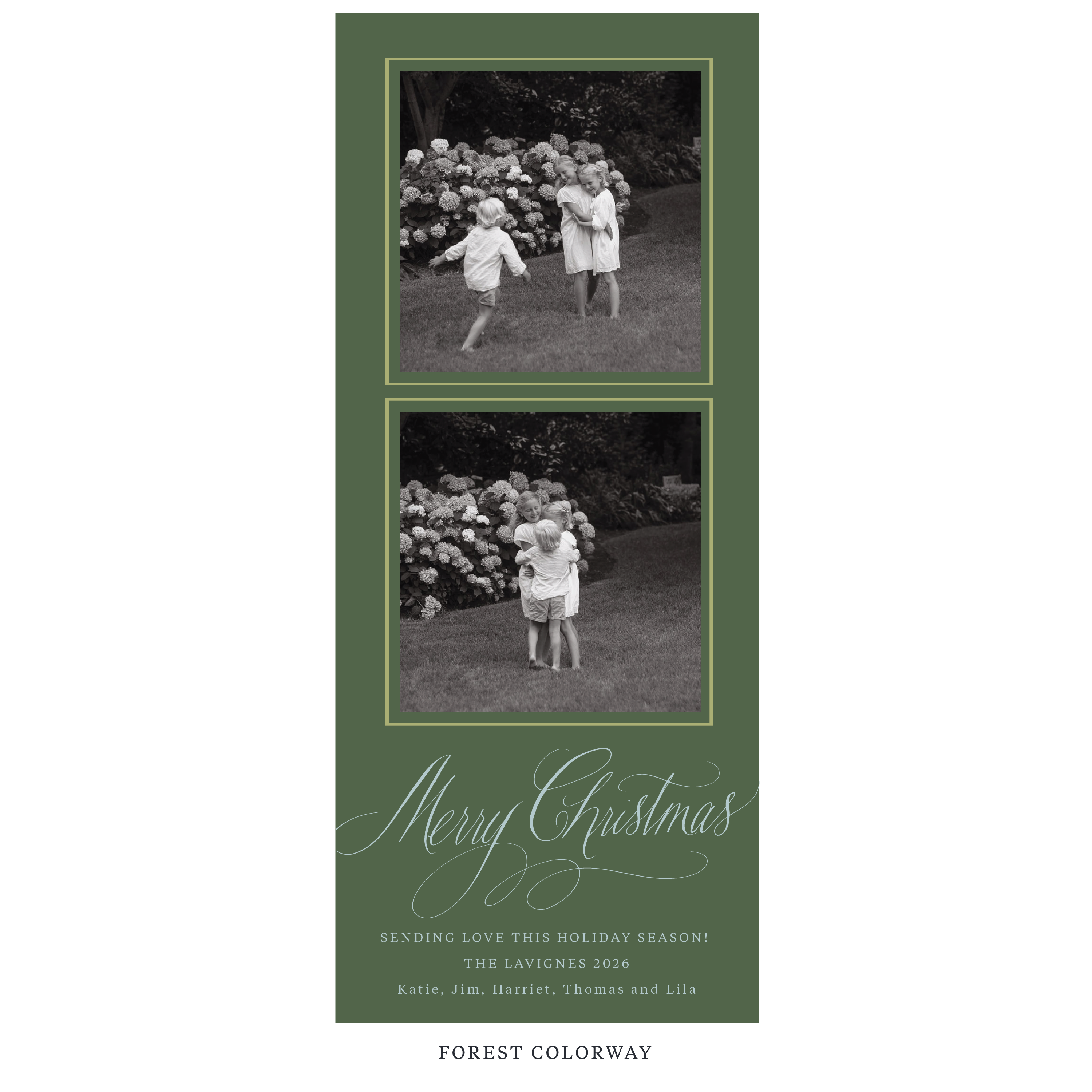 Lavigne Digital Photo Holiday Card, Skinny
