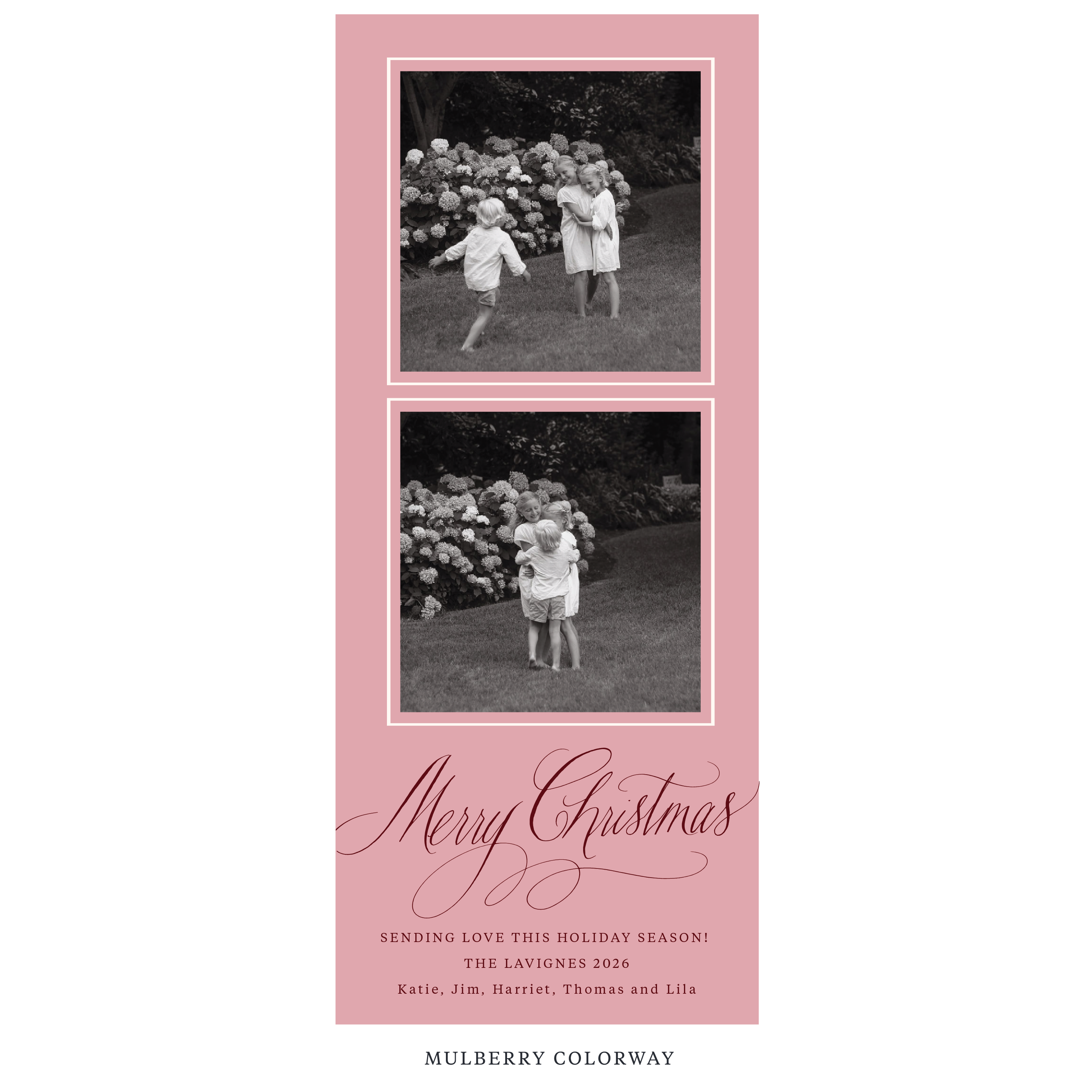 Lavigne Digital Photo Holiday Card, Skinny